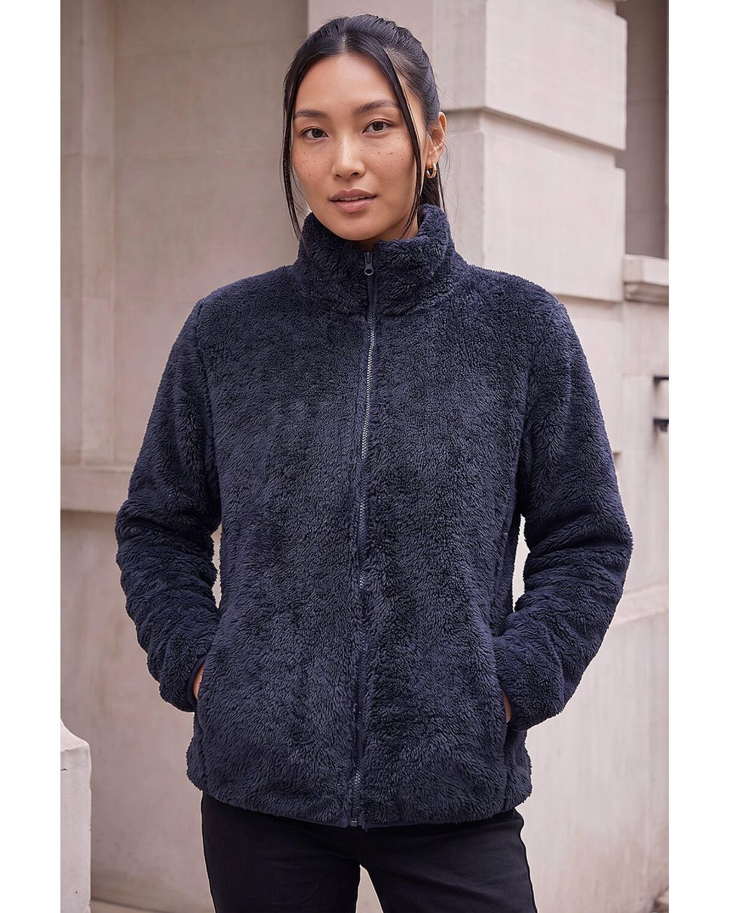 Roman Blue Sherpa Fleece Jacket