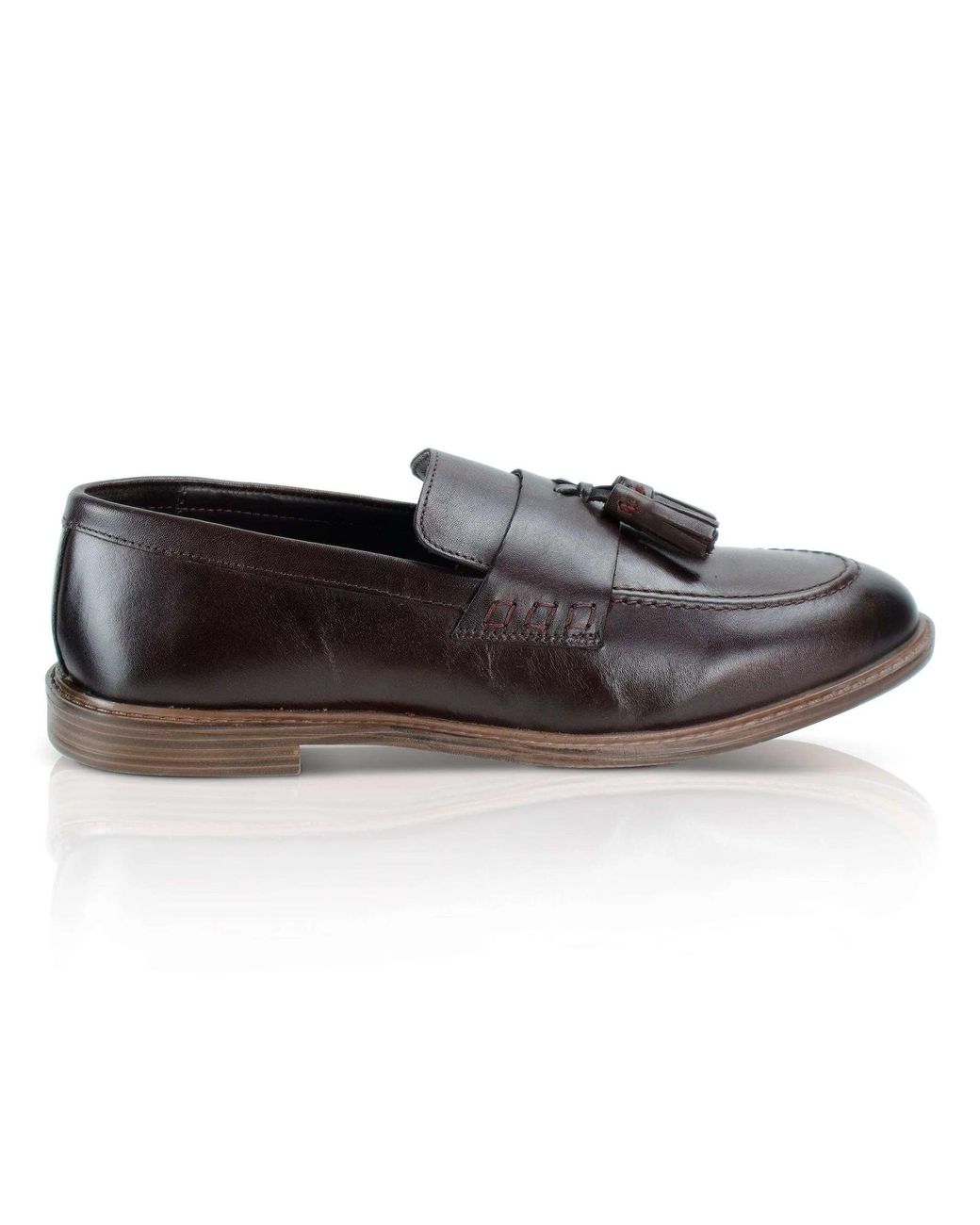 Silver Street London Black Charleston Loafers Burgundy for men