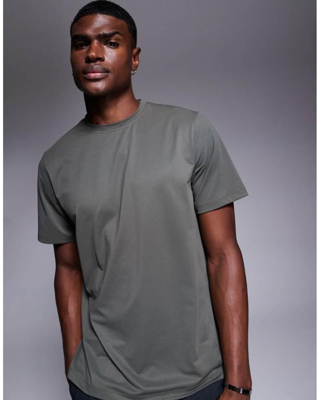 4505 Gray Icon Quick Dry Mesh Training T-Shirt for men