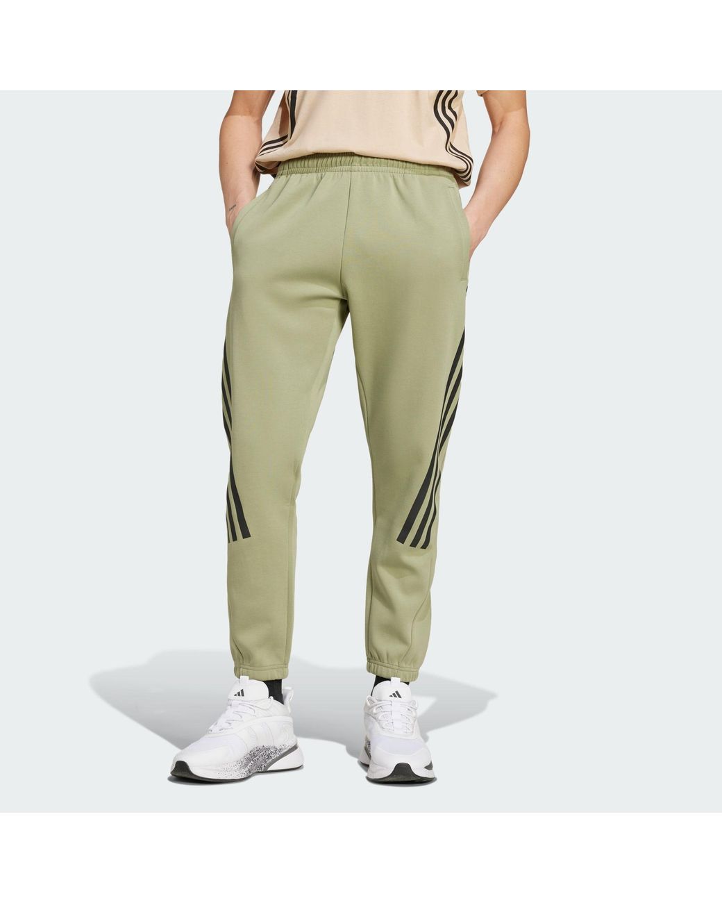 Adidas Green Future Icons 3-Stripes Pants for men