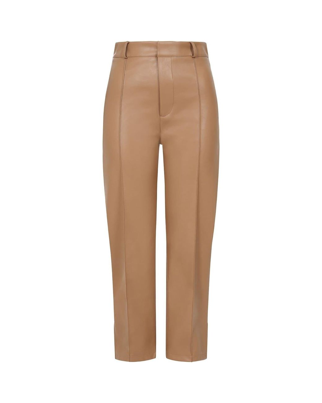 Little Mistress Brown Solid Patterned Straight Leg Trousers