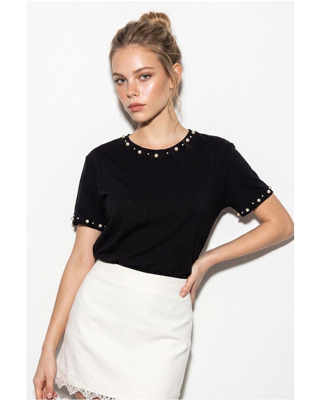Bianco Lucci Black T-Shirt