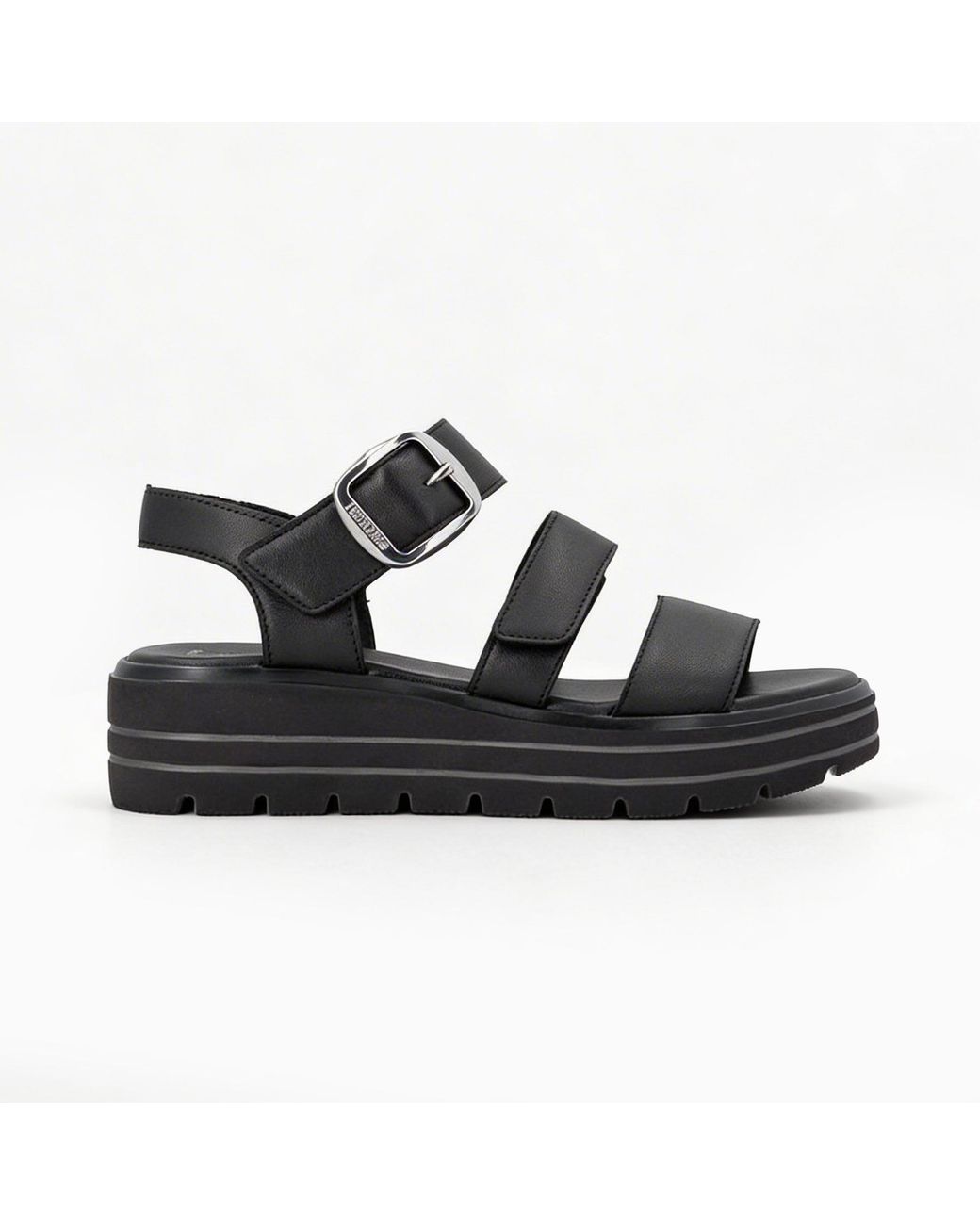 Remonte Black D3N50 Ankle Strap Sandals Leather