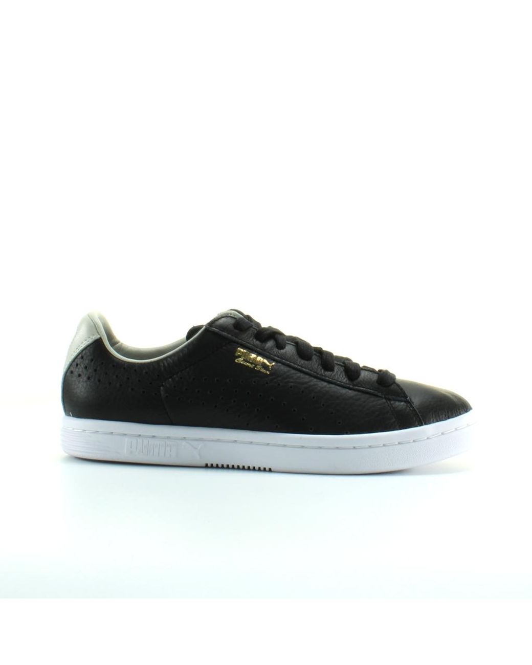 PUMA Black Court Star Nm Leather Lace Up Trainers 357883 10 for men