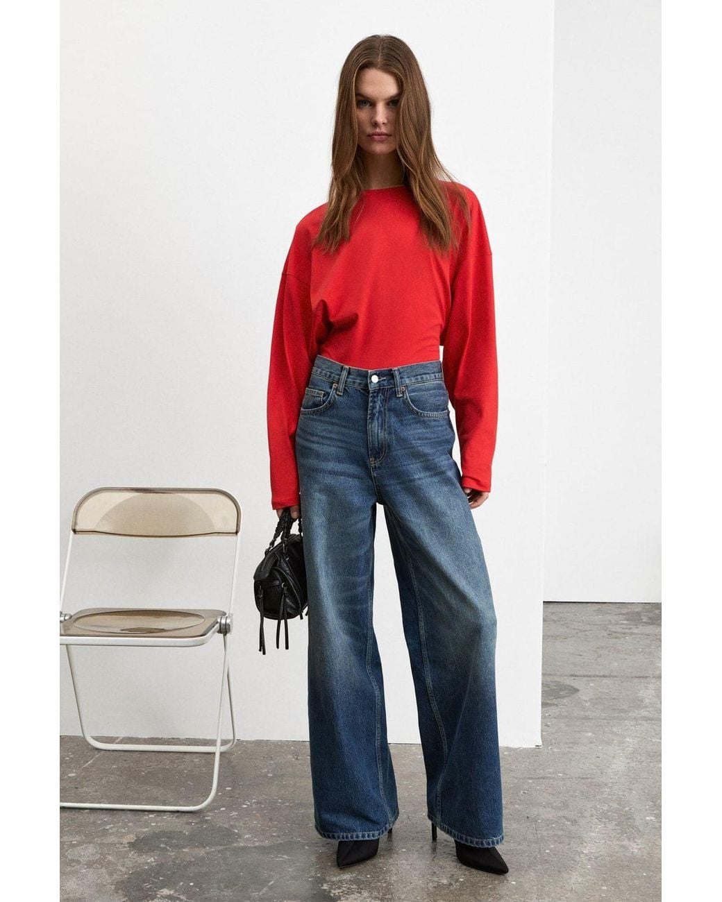 Grimelange Red Straight-Leg Regular Fit Jeans