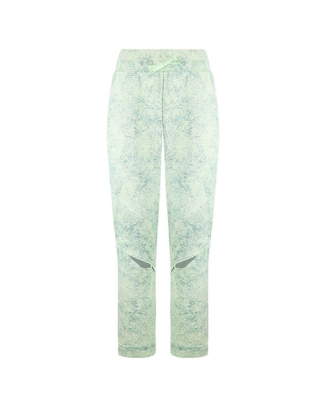 GYMSHARK Green Print Chalk Track Pants Cotton