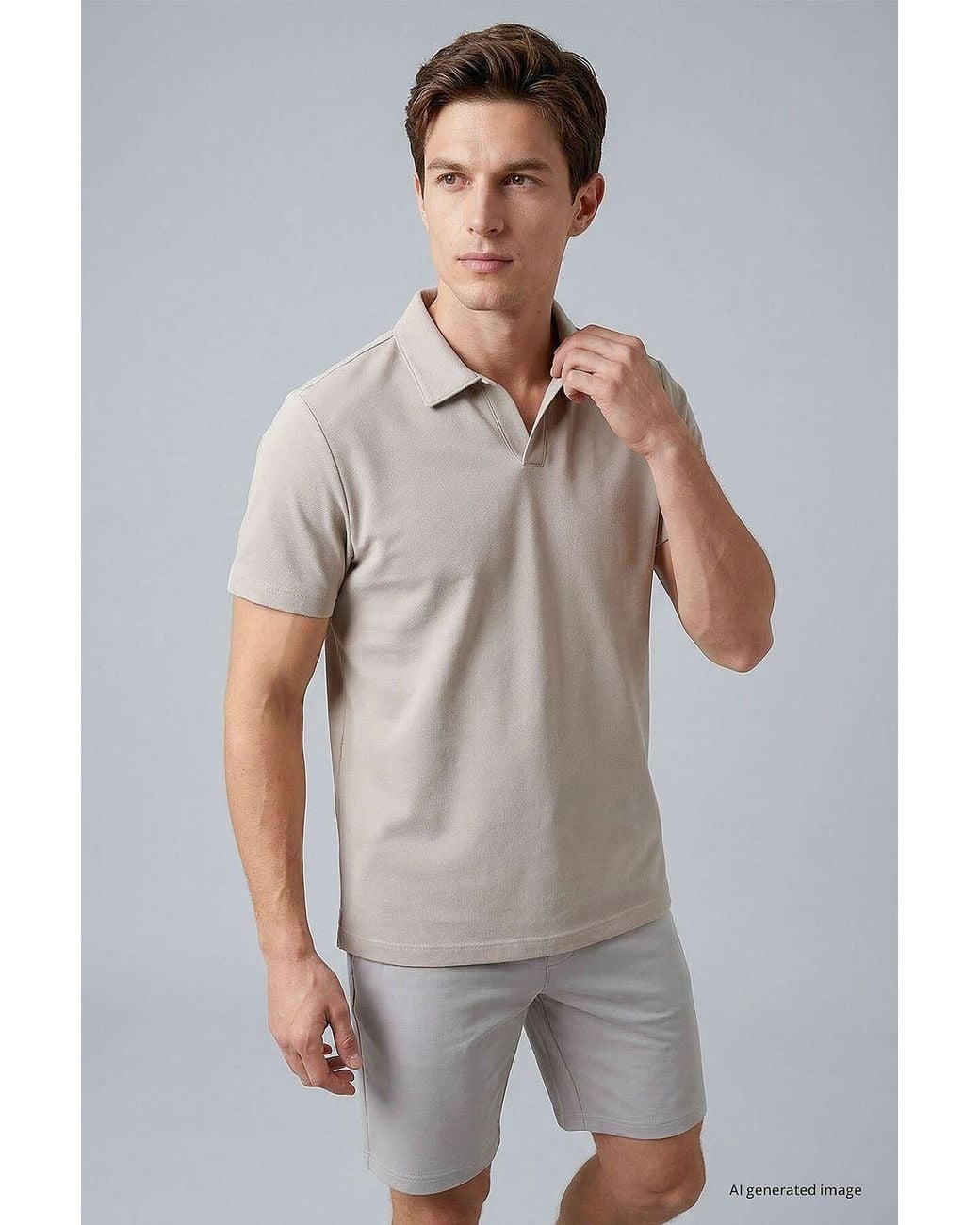 TOMMY LIFE Natural Viscose Blend T-Shirt for men