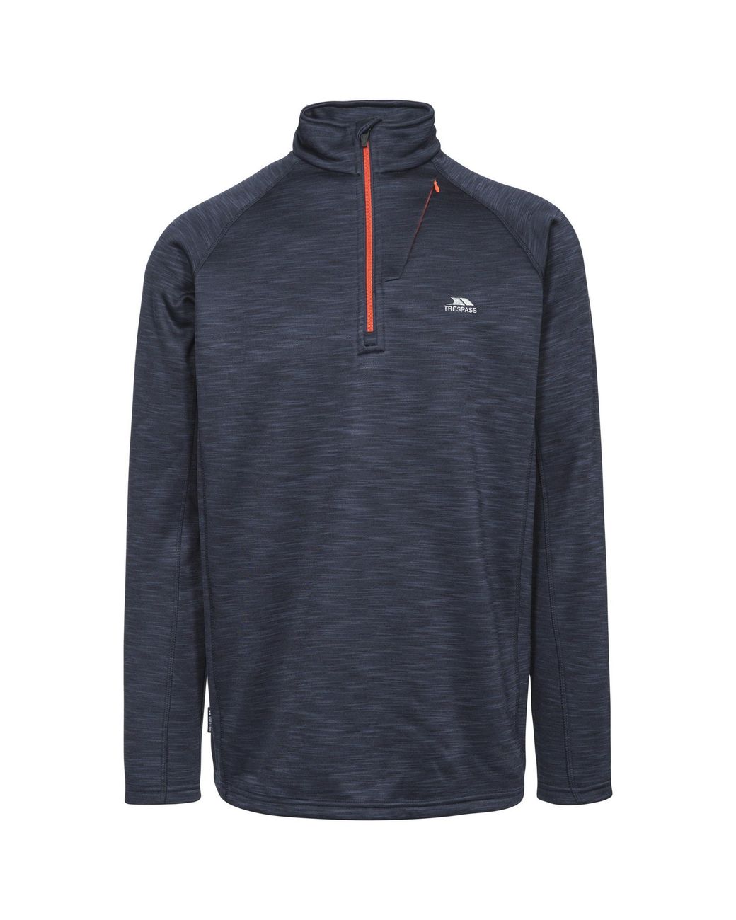 Trespass Blue Collins Half Zip Fleece Top for men