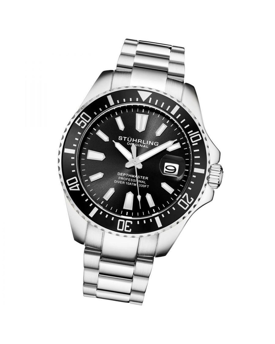 Stuhrling Metallic And Depthmaster Quartz 42Mm for men