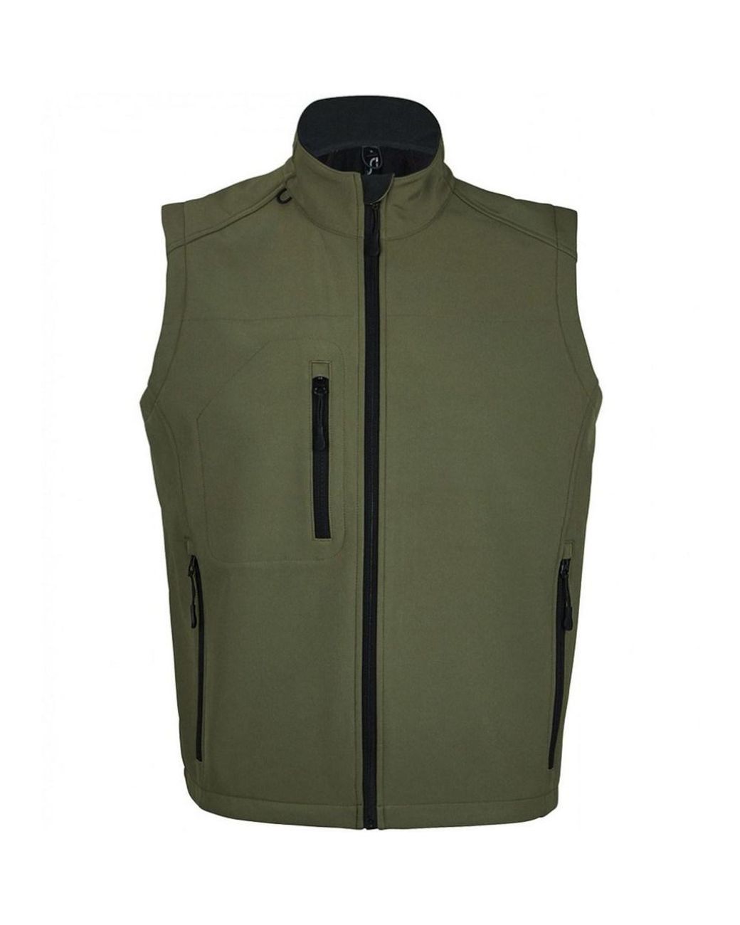 Sol's Green Rallye Soft Shell Bodywarmer Jacket (Dark) for men