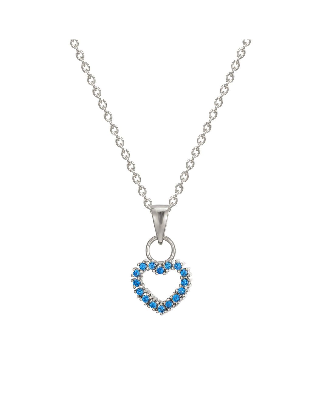 SEOL + GOLD Blue Sterling Sapphire Heart Charm