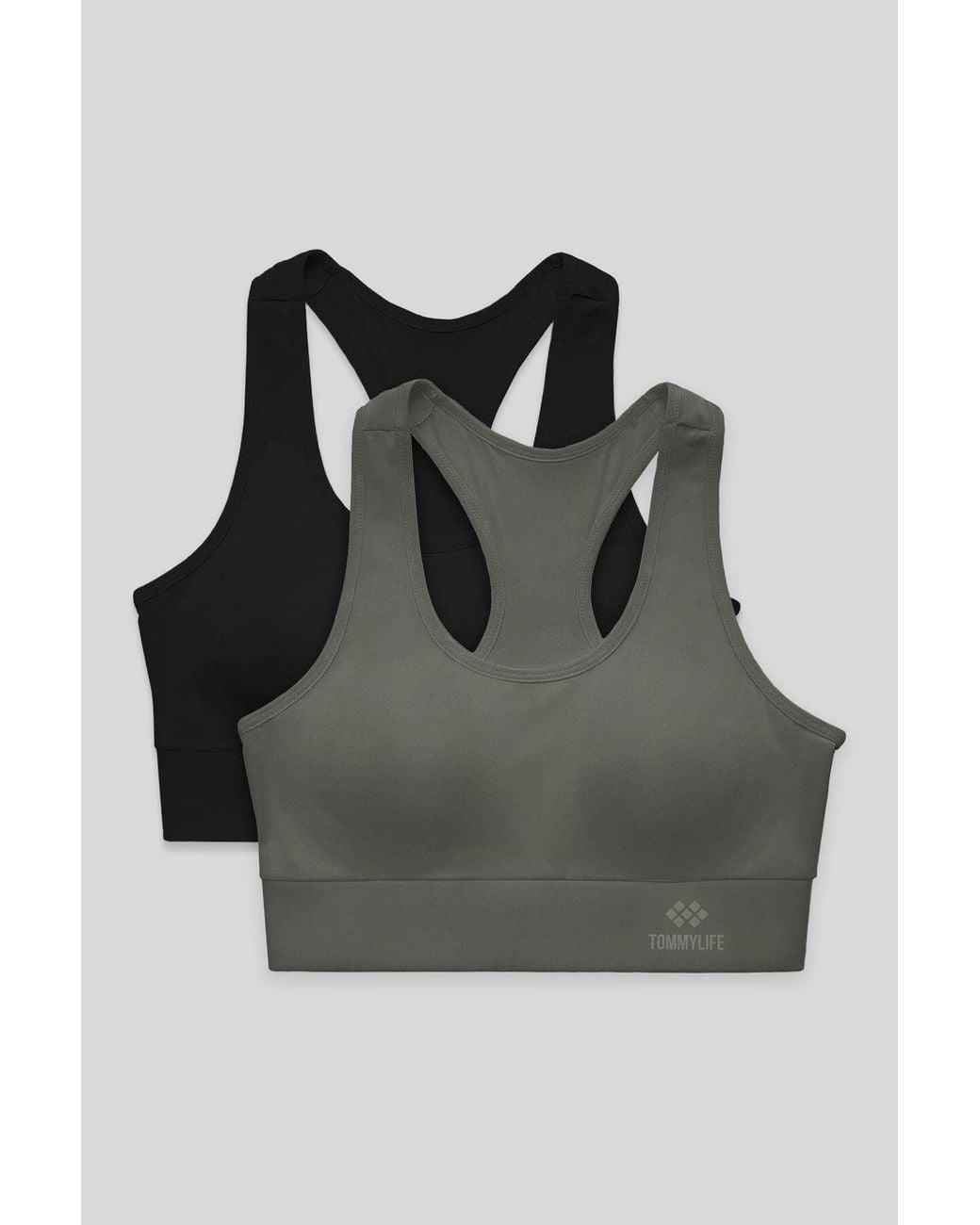 TOMMY LIFE Black Fitted Sleeveless Crop Sports Top