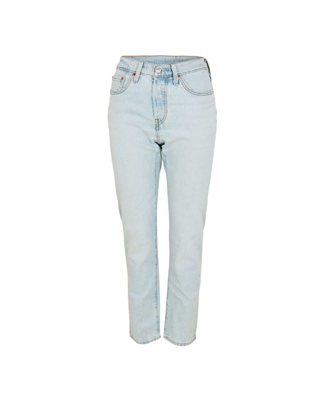 Levi's Blue Levi's 501 Straight Leg Five Pocket Jeans