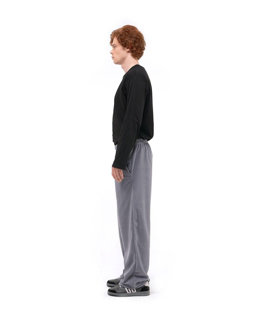 Giesto Black Relaxed Fit Wide Leg Pull-On Pants for men