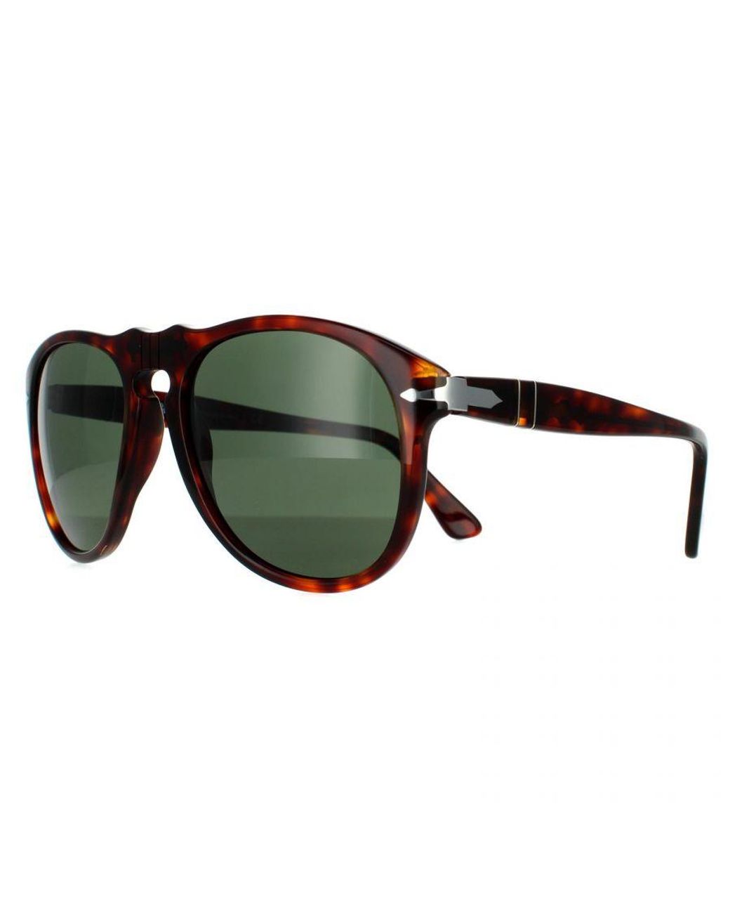 Persol Green Aviator Havana Sunglasses for men