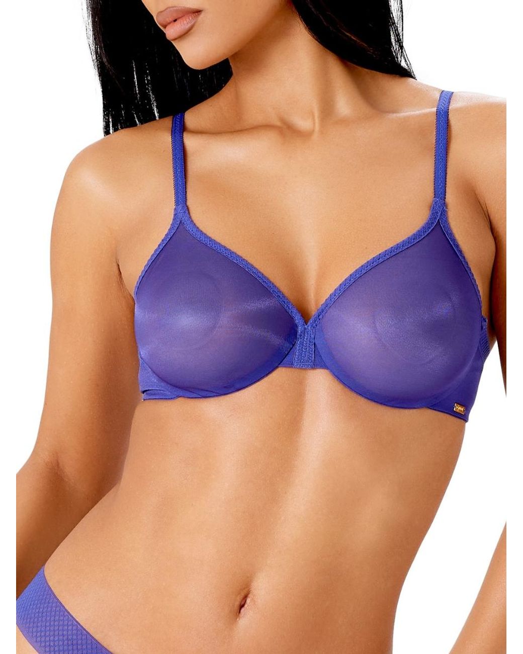 Gossard Blue Glossies Sheer Plunge Bra