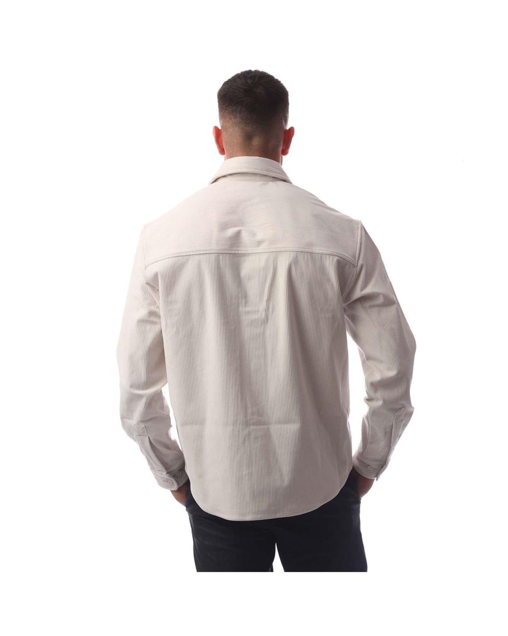 Boss Natural Collared Neck Long Sleeve Regular Fit Shirt for men