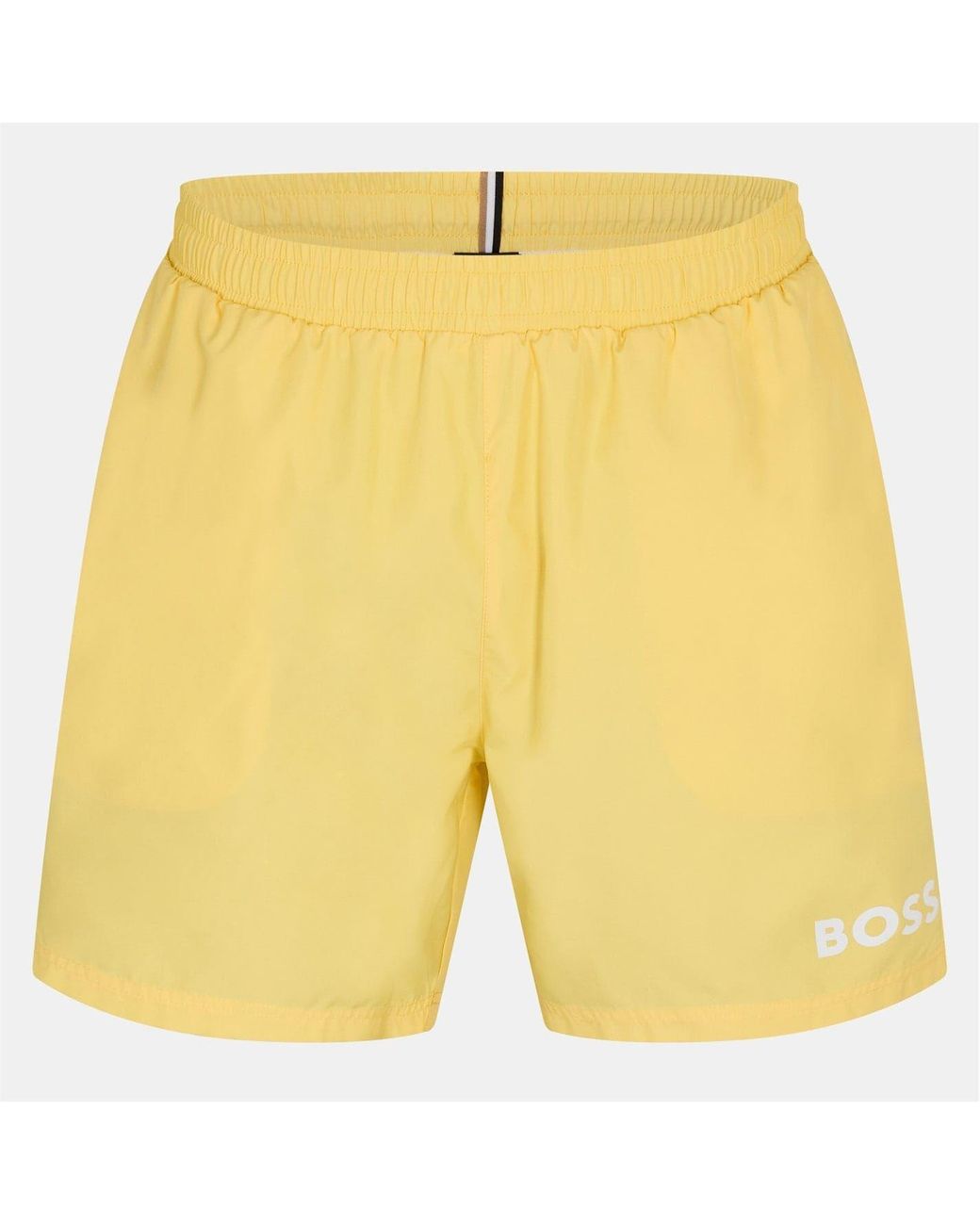 Boss Yellow Dolphin Elasticated Waistband Swim Short for men