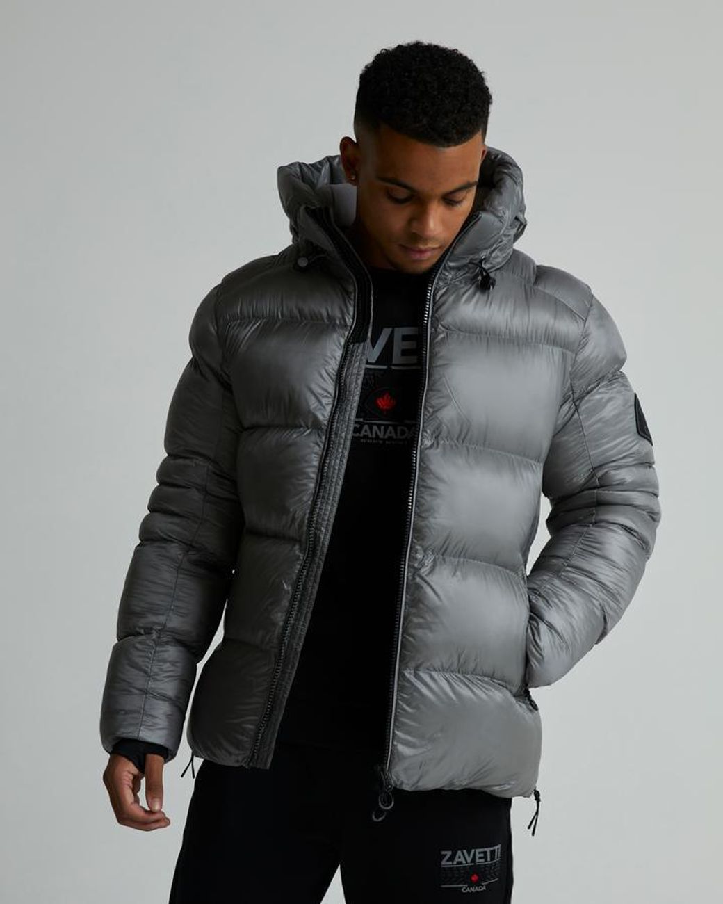 Zavetti Canada Gray Tanox Puffer Jacket for men