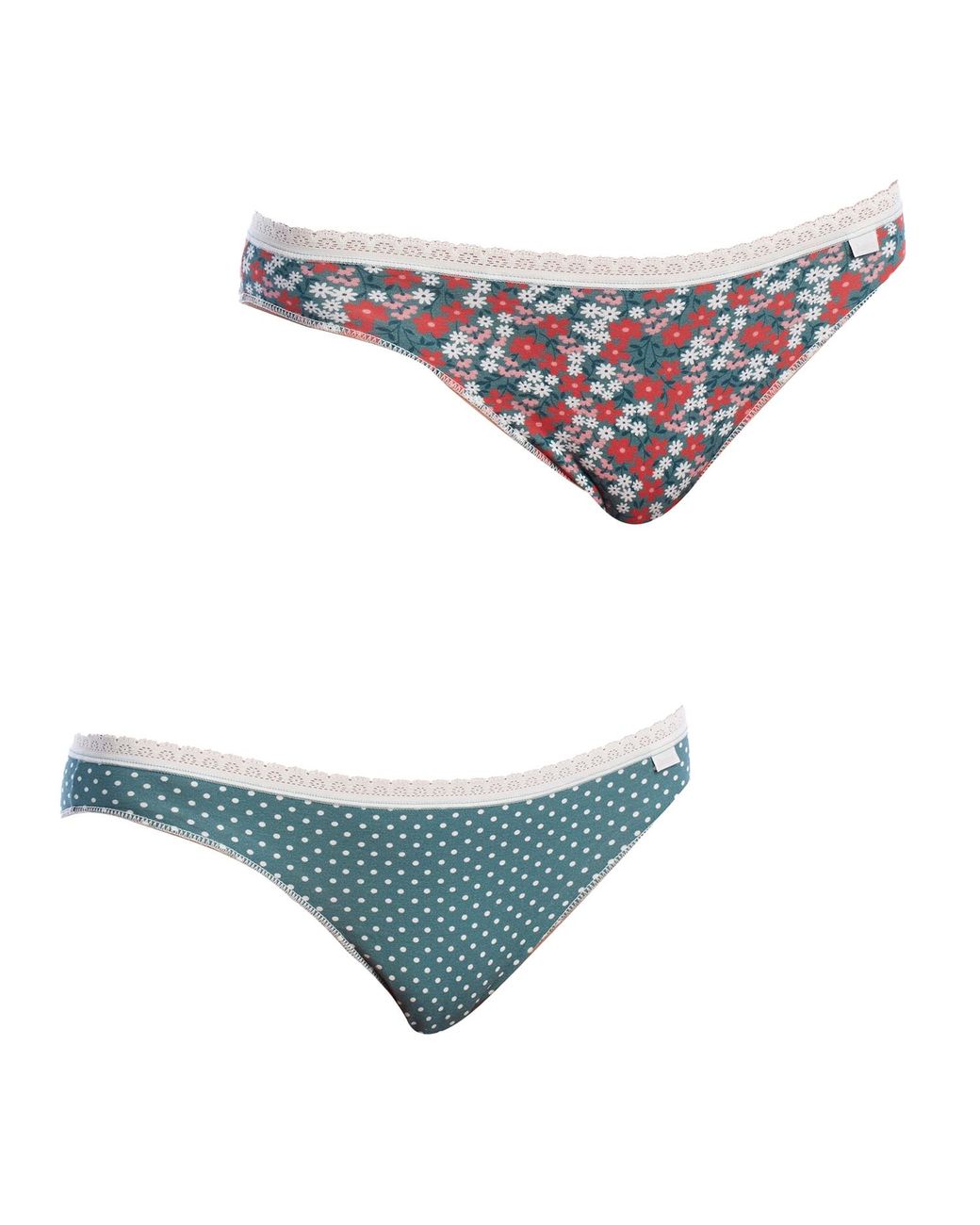 Janira Blue Pack Of 2 Mini Coquettes Cotton Panties 1032362 For