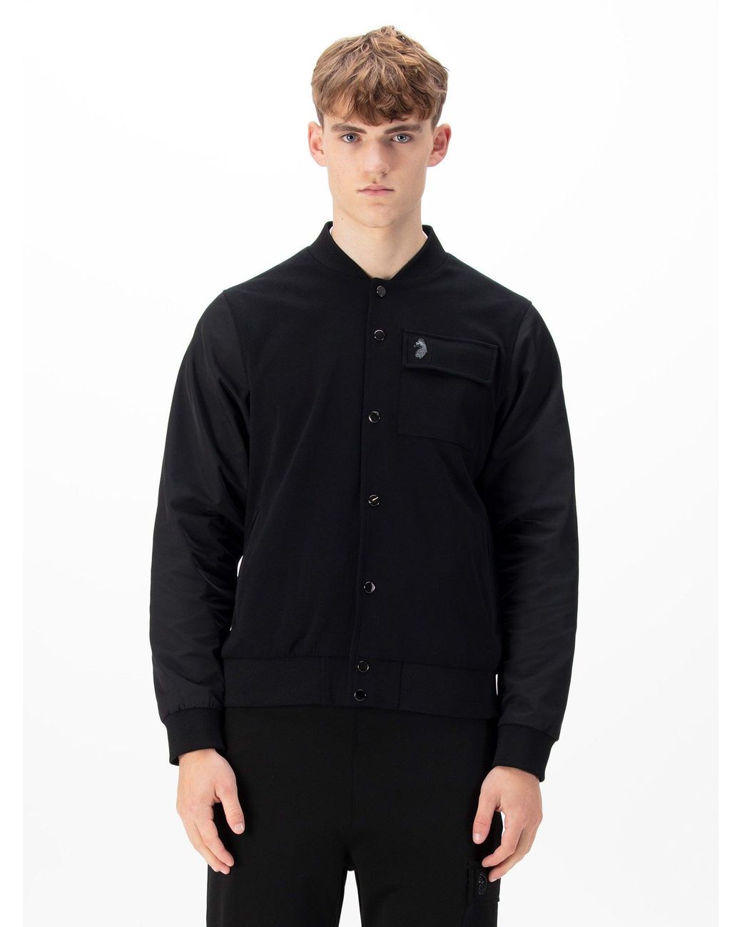 Luke 1977 Black Chief Premium Bomber Jacket for men