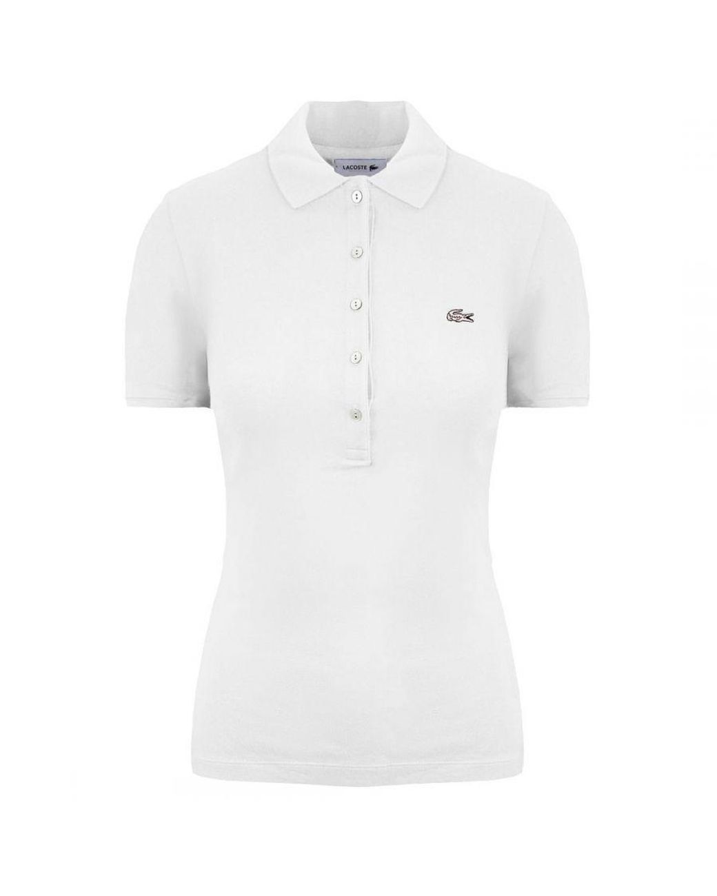 Lacoste Slim Fit Short Sleeve Collared White Polo Shirt Pf7845_001 ...