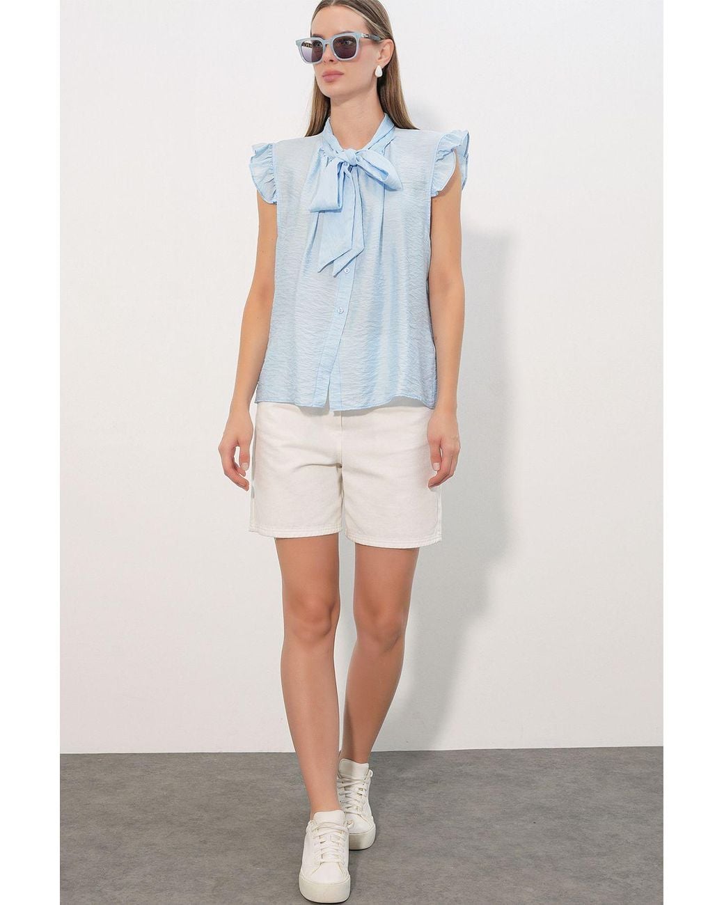 Bigdart Blue Viscose Nylon Shirt