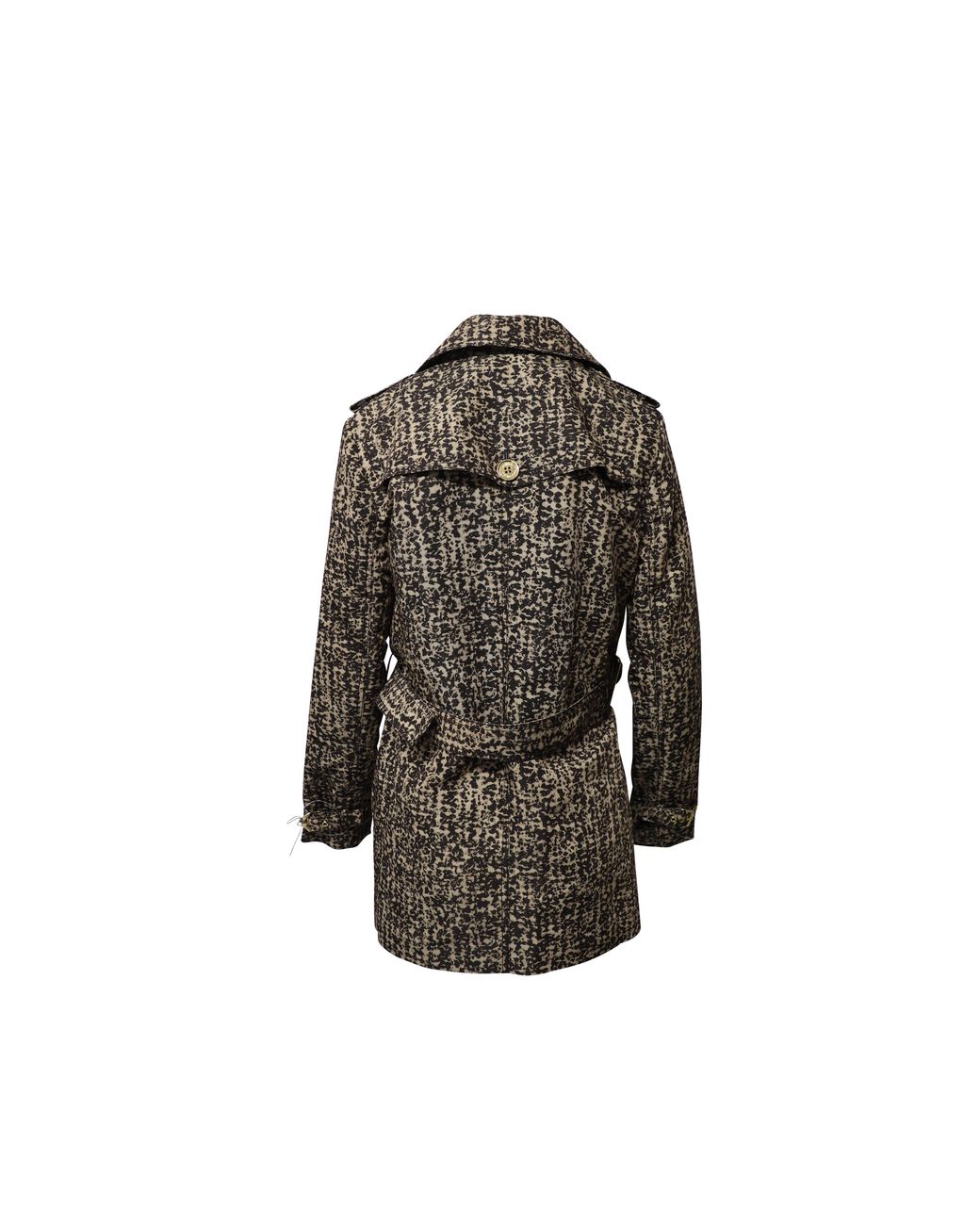 Michael Kors Brown Printed Trench Coat