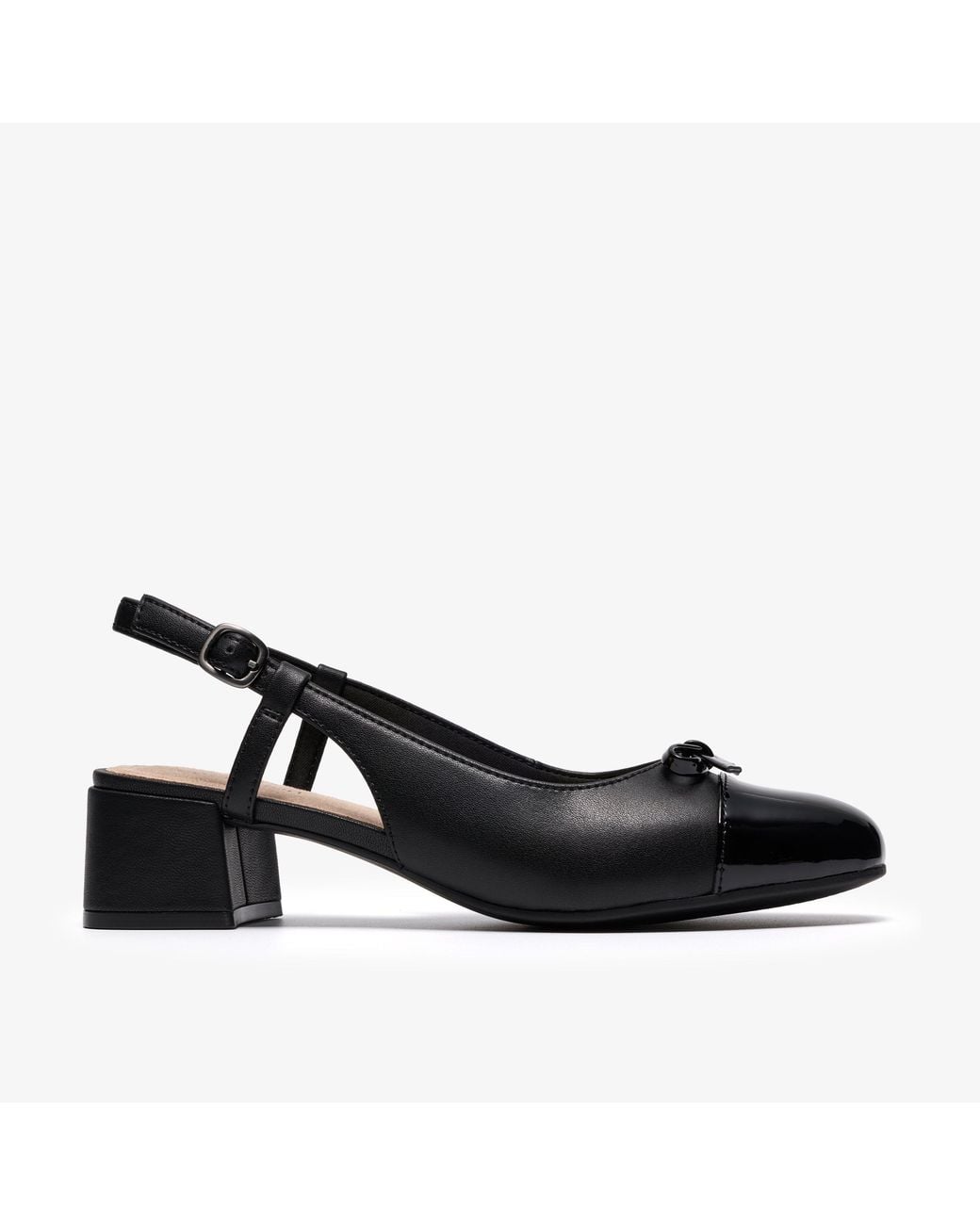Clarks Black Iridessa Sling Leather Shoes