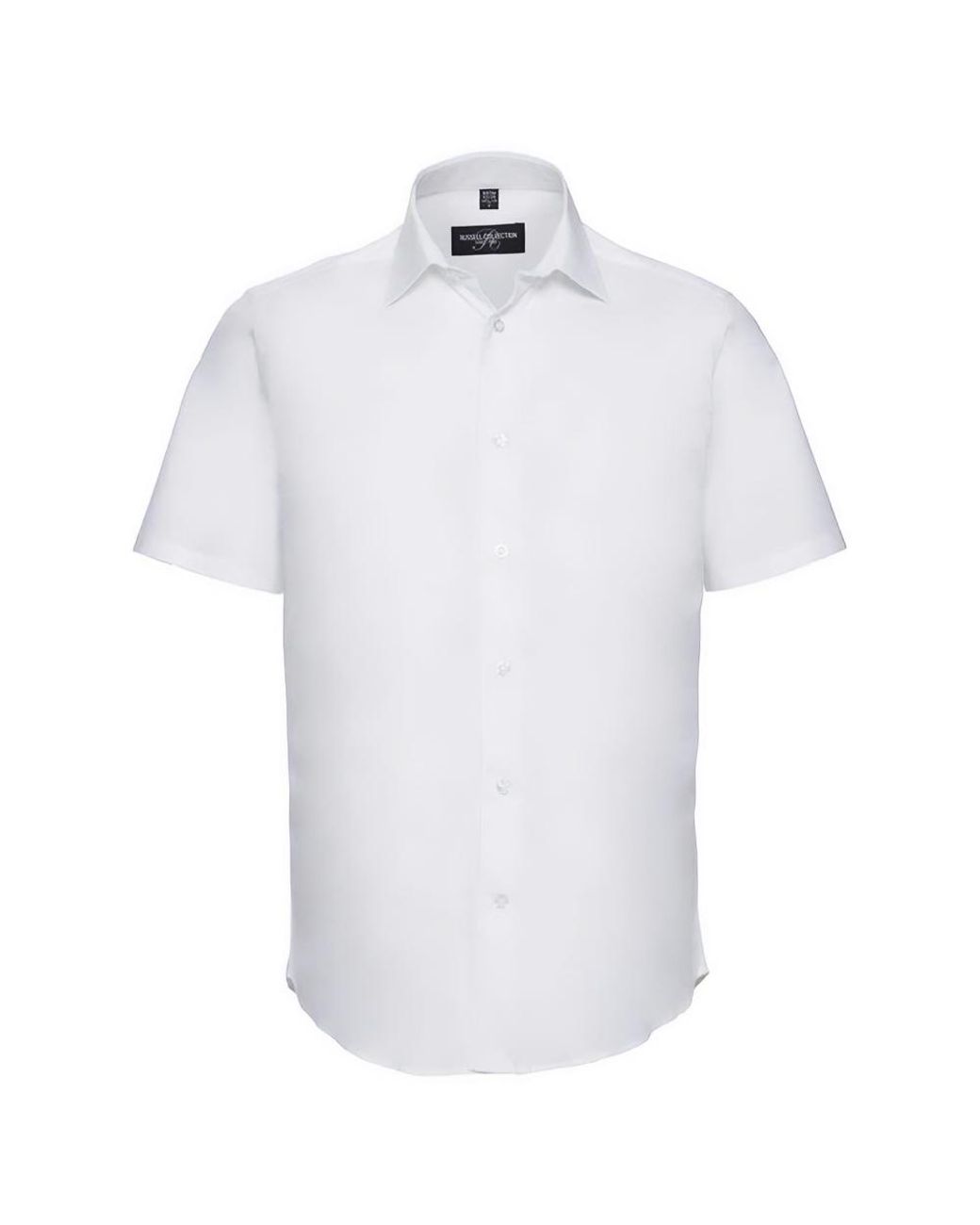 Russell White Collection Easy-Care Fitted Short-Sleeved Shirt for men