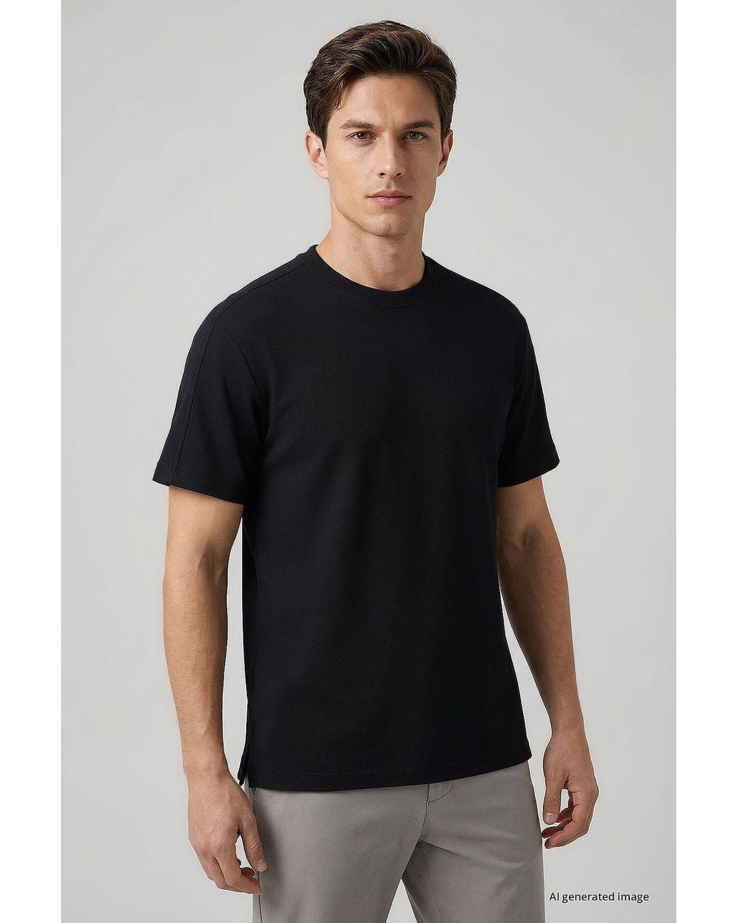 TOMMY LIFE Blue Viscose Blend T-Shirt for men