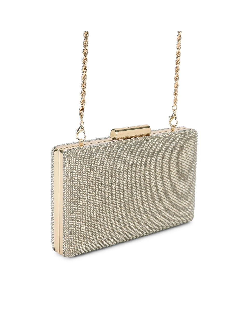 Carvela Kurt Geiger Gray Palio Hard Clutch Bag