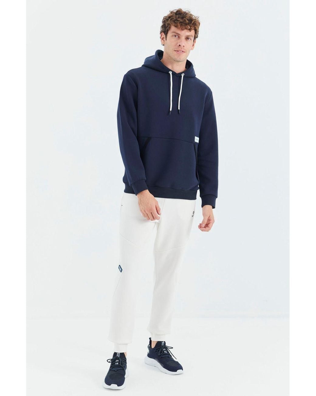 TOMMY LIFE White Relaxed Fit Fleece Sweatpants for men