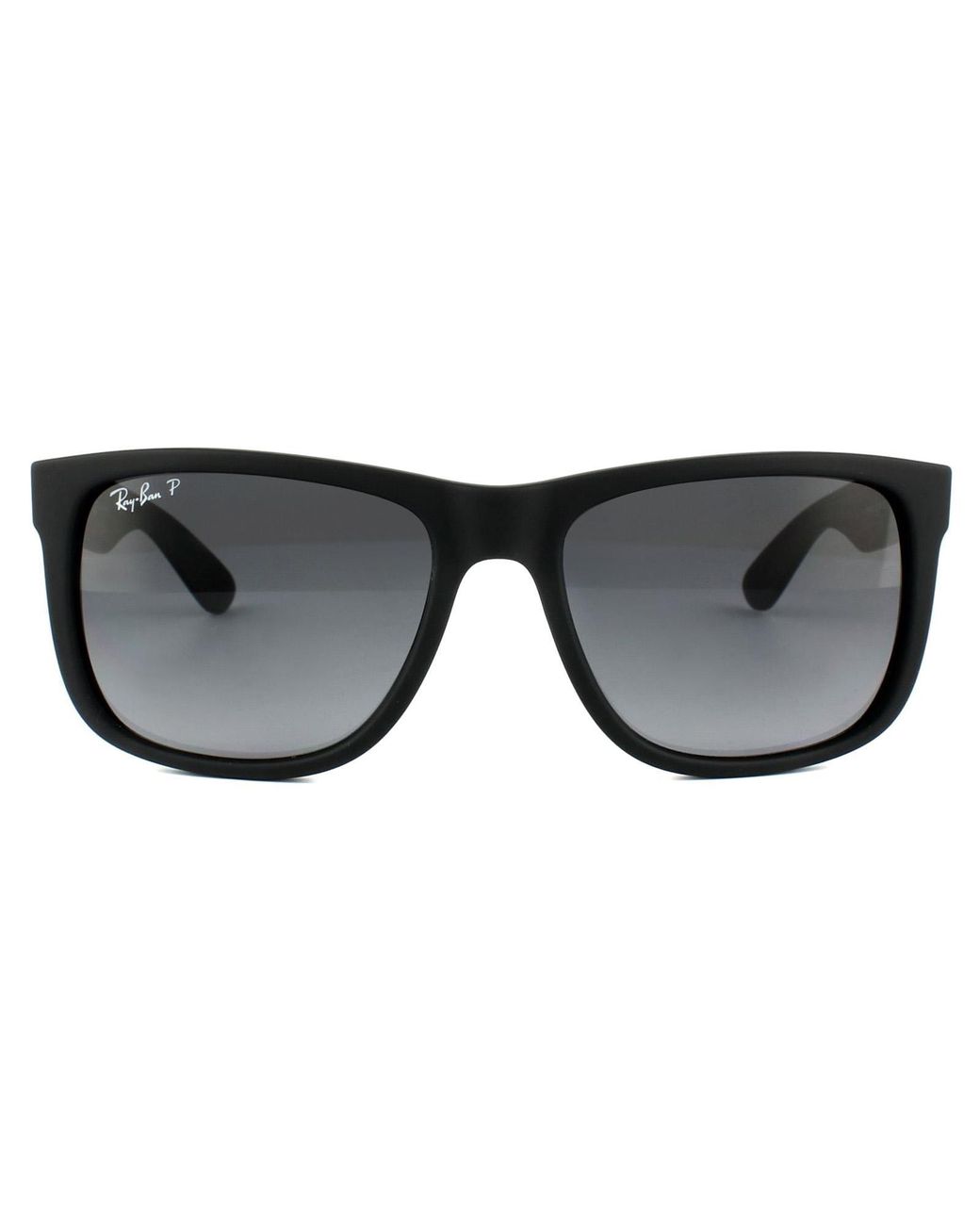 Ray-Ban Black Sunglasses Justin 4165 622/T3 Rubber Gradient Polarized