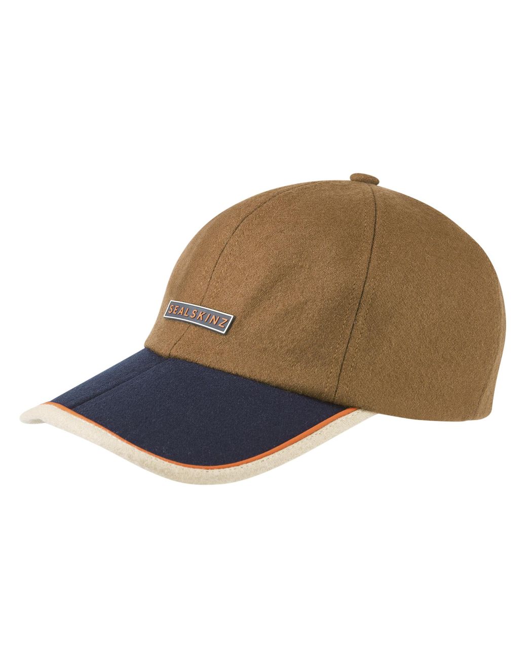 SealSkinz Brown Waterproof Foldable Peak Wool Branded Cap For And