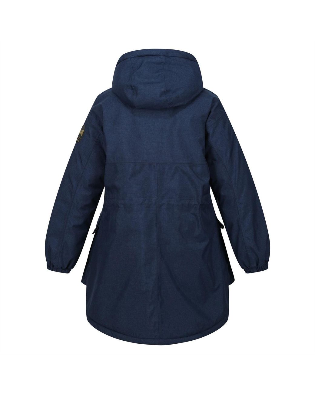 Regatta Blue Hooded Parka Jacket With Zipped Pocket And Printed Logo