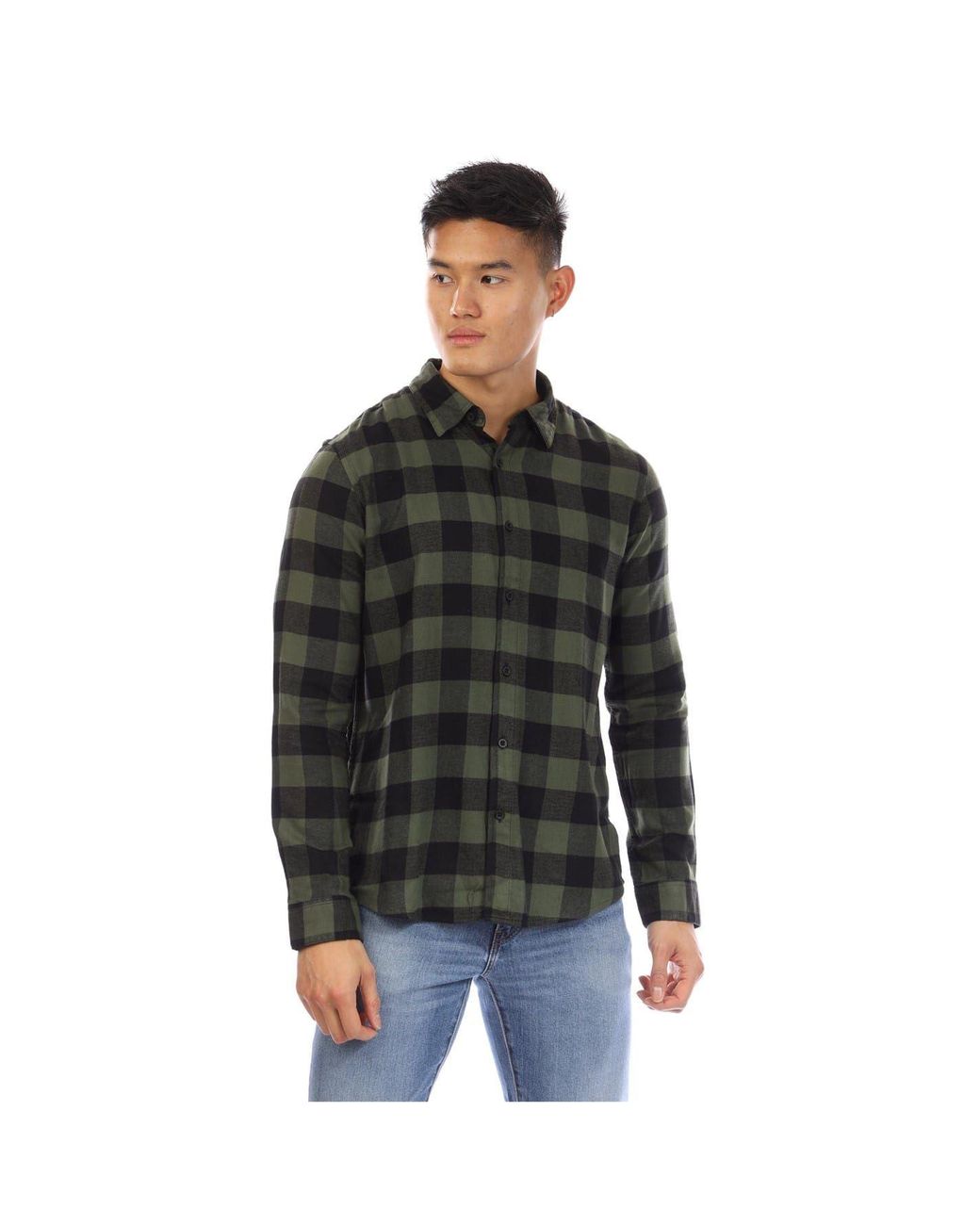 Peter Werth Black Aulton Collared Long Sleeve Shirt for men