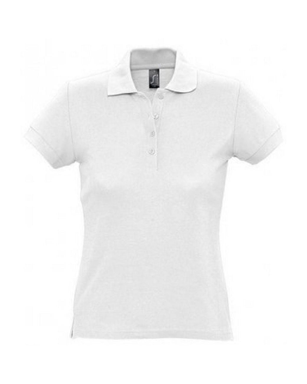 Sol's White Ladies Passion Pique Short Sleeve Polo Shirt Cotton
