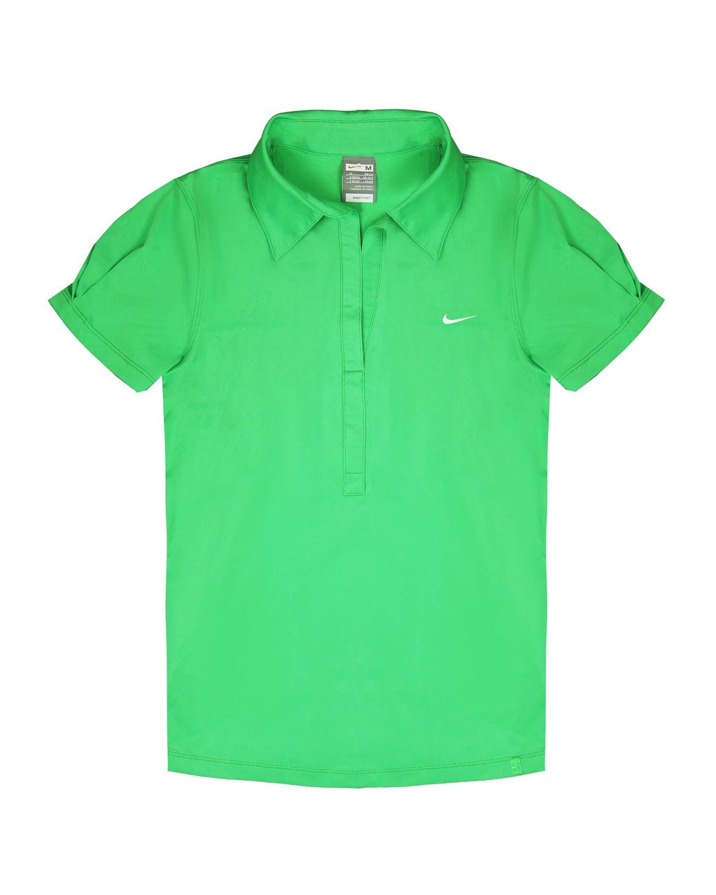 Nike Green Dri-Fit Short Sleeve Polo Shirt Tennis 327803 388