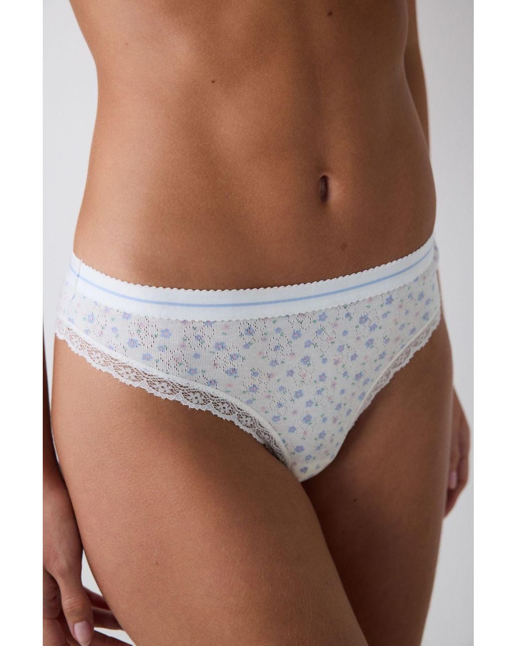 Penti Brown Cotton Lace Brazilian Panties