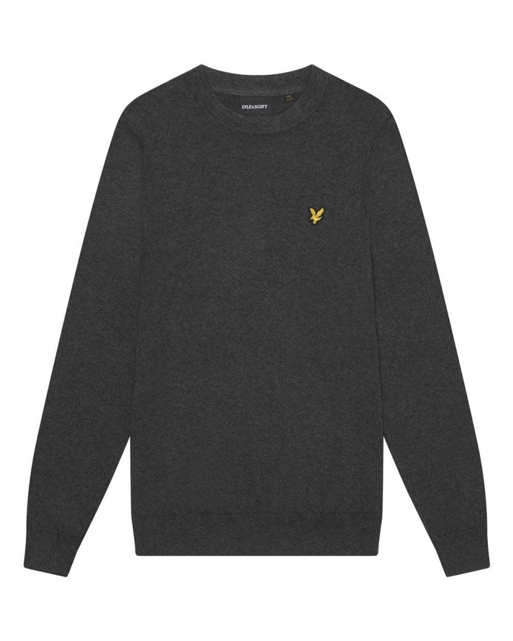 Lyle & Scott Gray Cotton Merino Crew Neck Jumper for men
