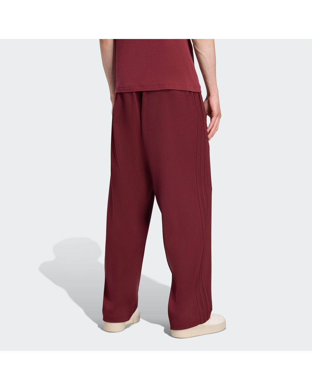 Adidas Originals Red Premium Baggy Track Pants for men