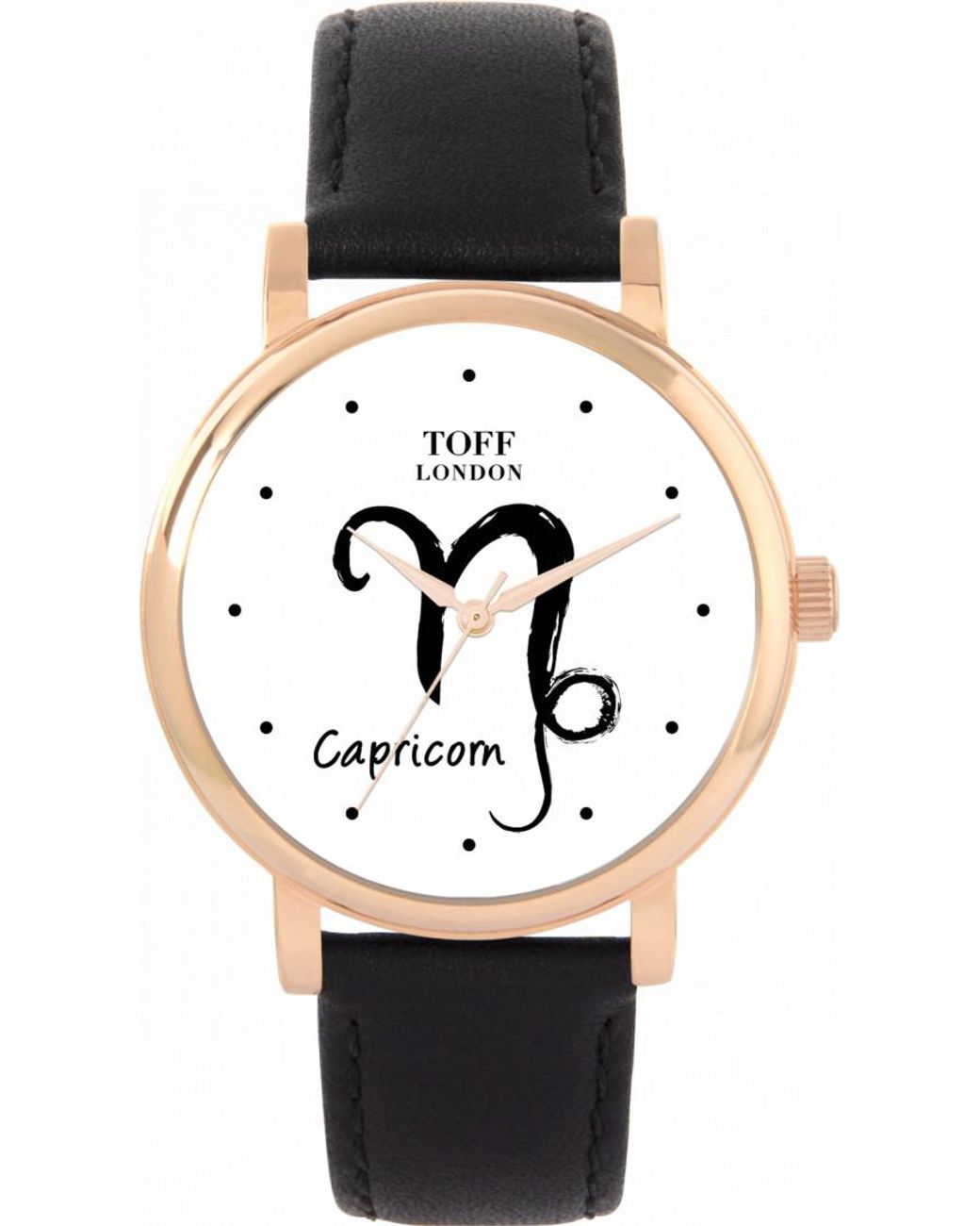 Toff London Black Tlws-35792 Ladies Capricorn Watch