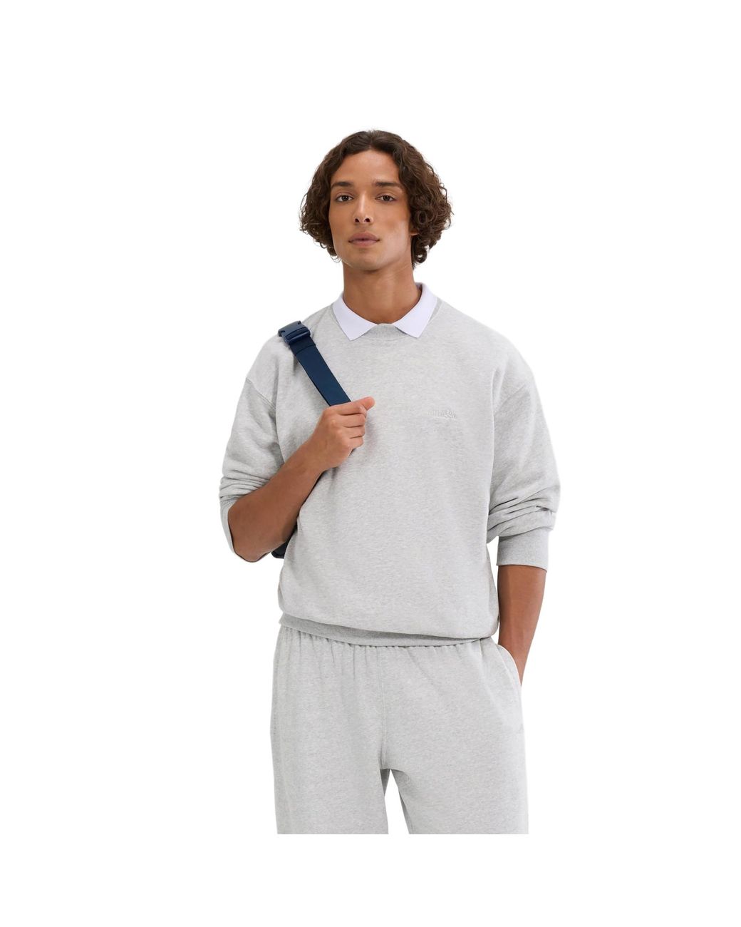 Ellesse Gray Rafori Sweatshirt (Light Marl) for men