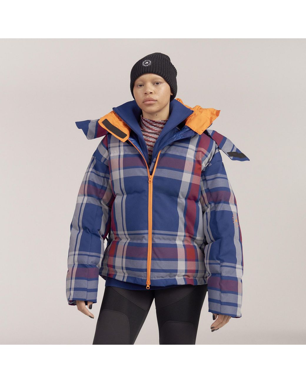 Adidas By Stella McCartney Blue Mid Length Padded Winter Jacket