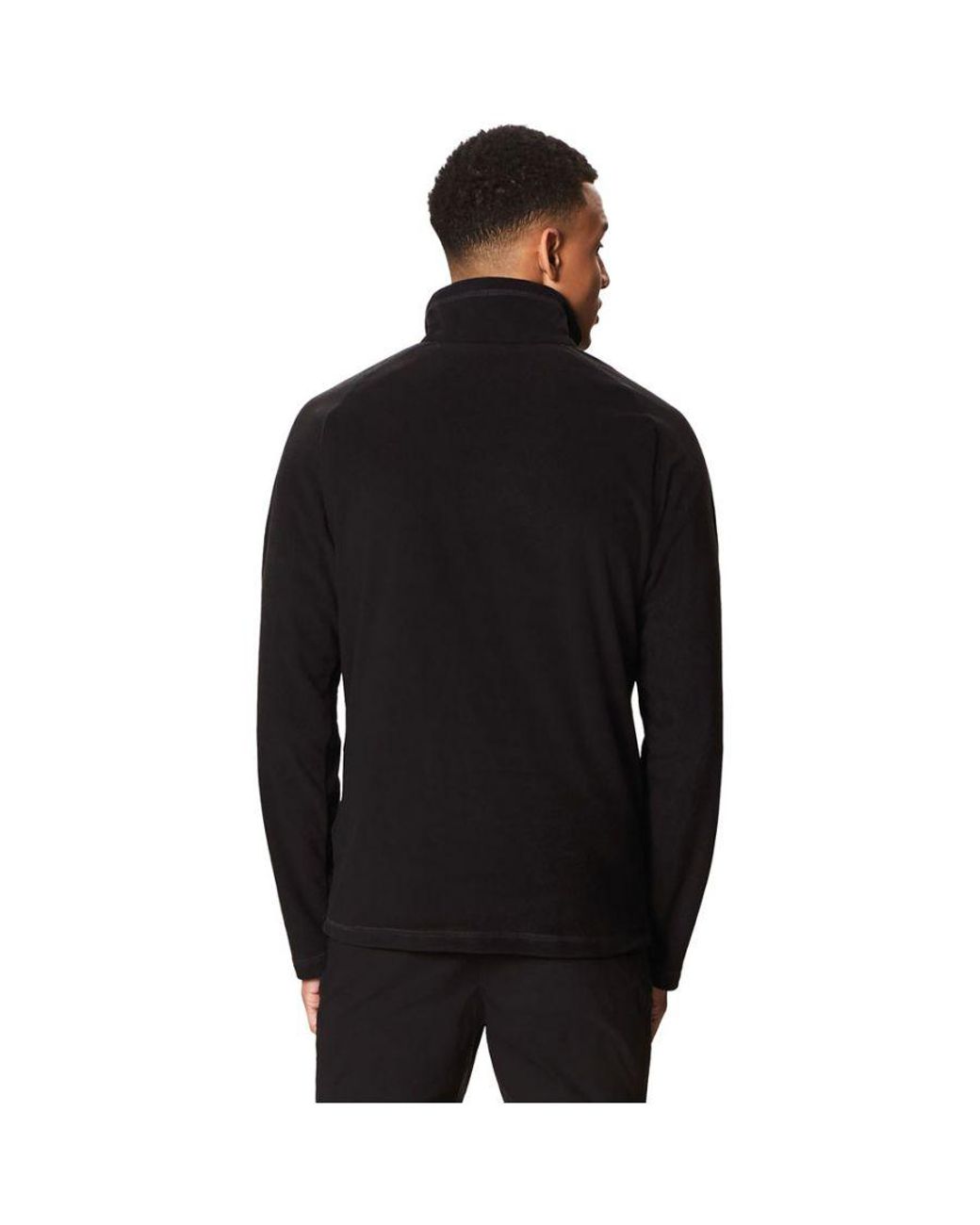 Regatta Black Montes Lightweight Half Zip Summer Fleece Top for men