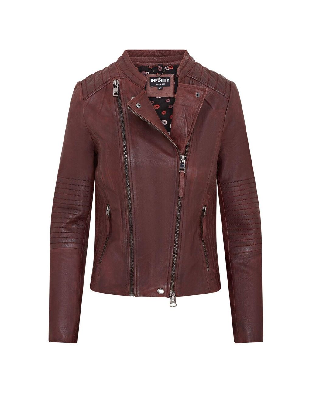 Infinity Leather Brown Biker Jacket