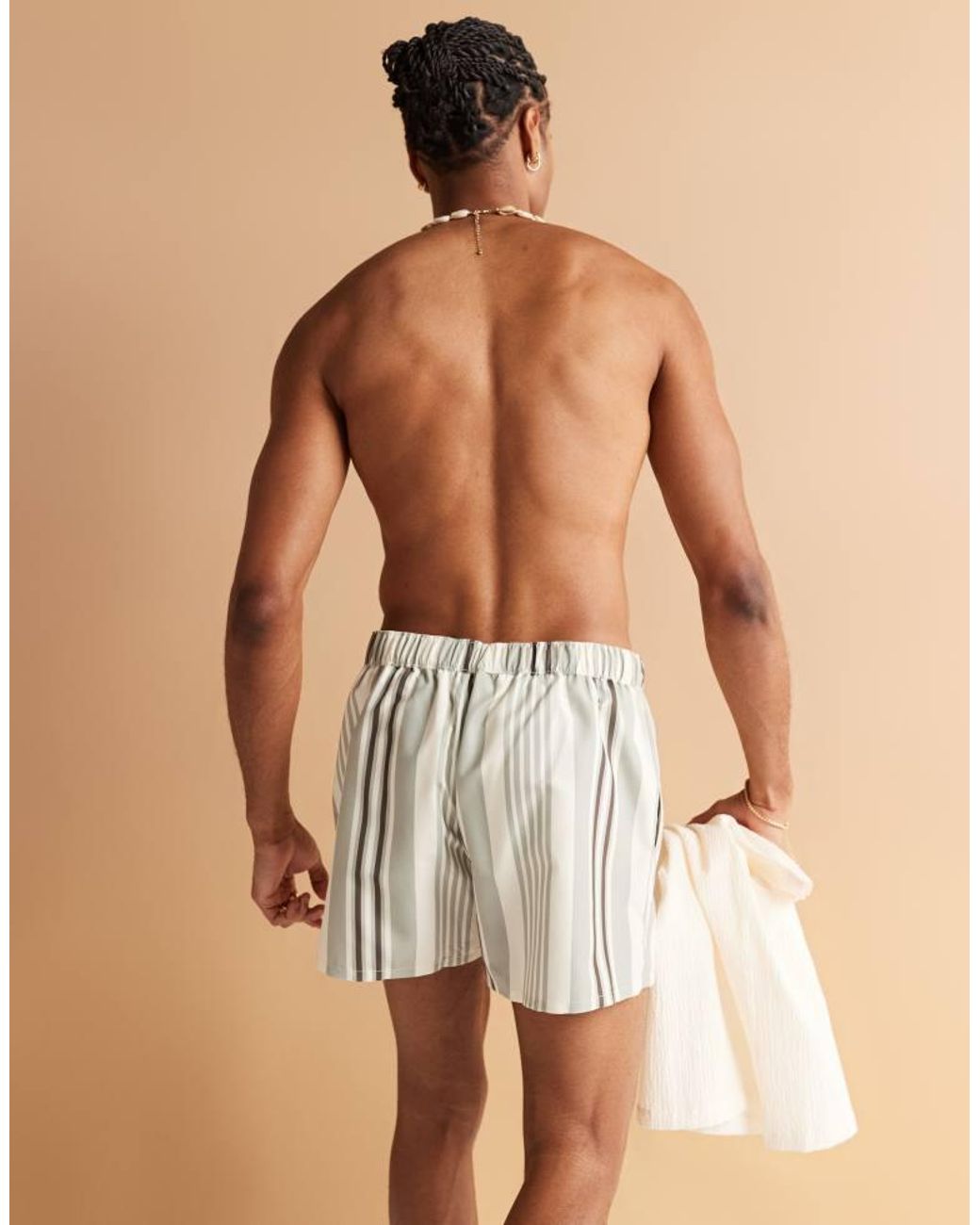 ASOS Natural Swim Shorts for men