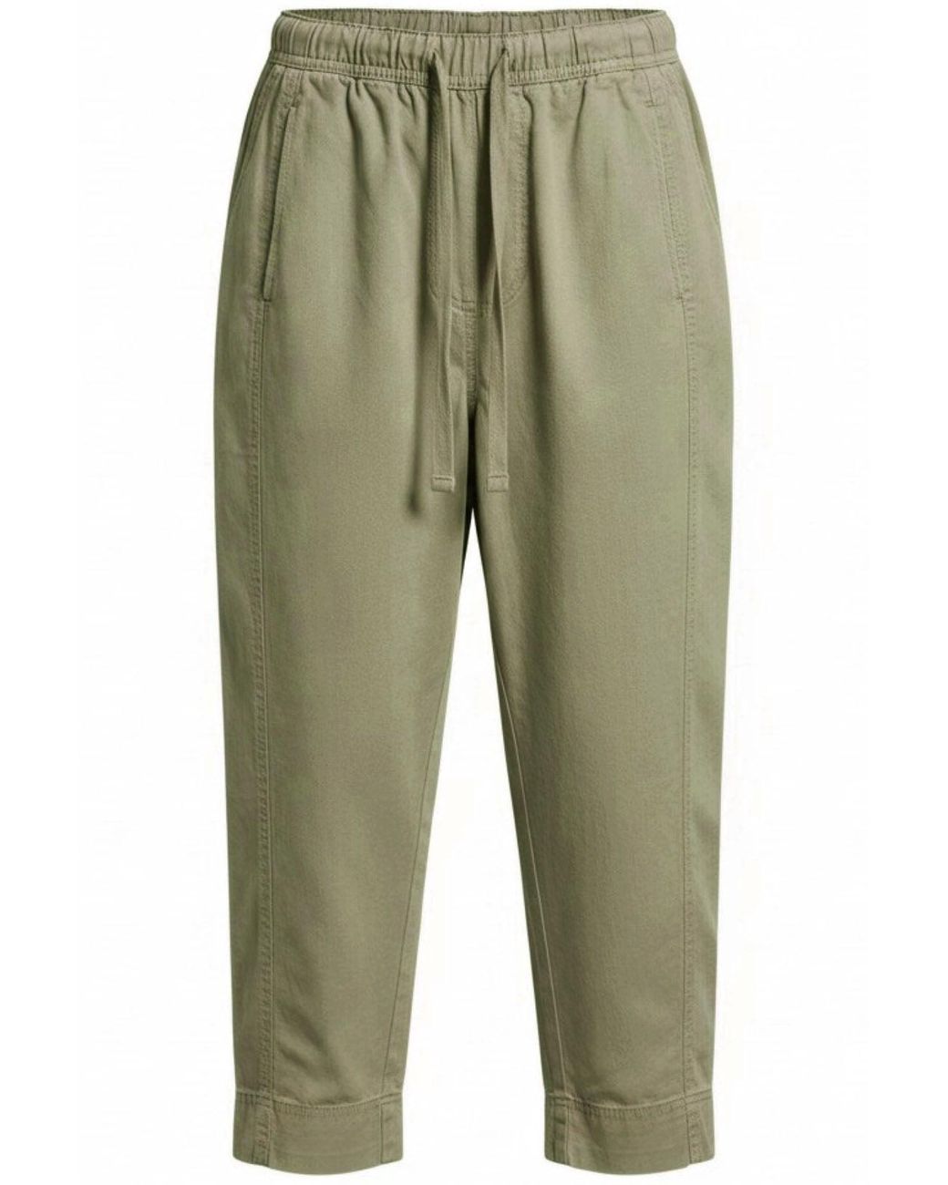 Secret Label Green Tencel Crop Trousers Elasticated Waist