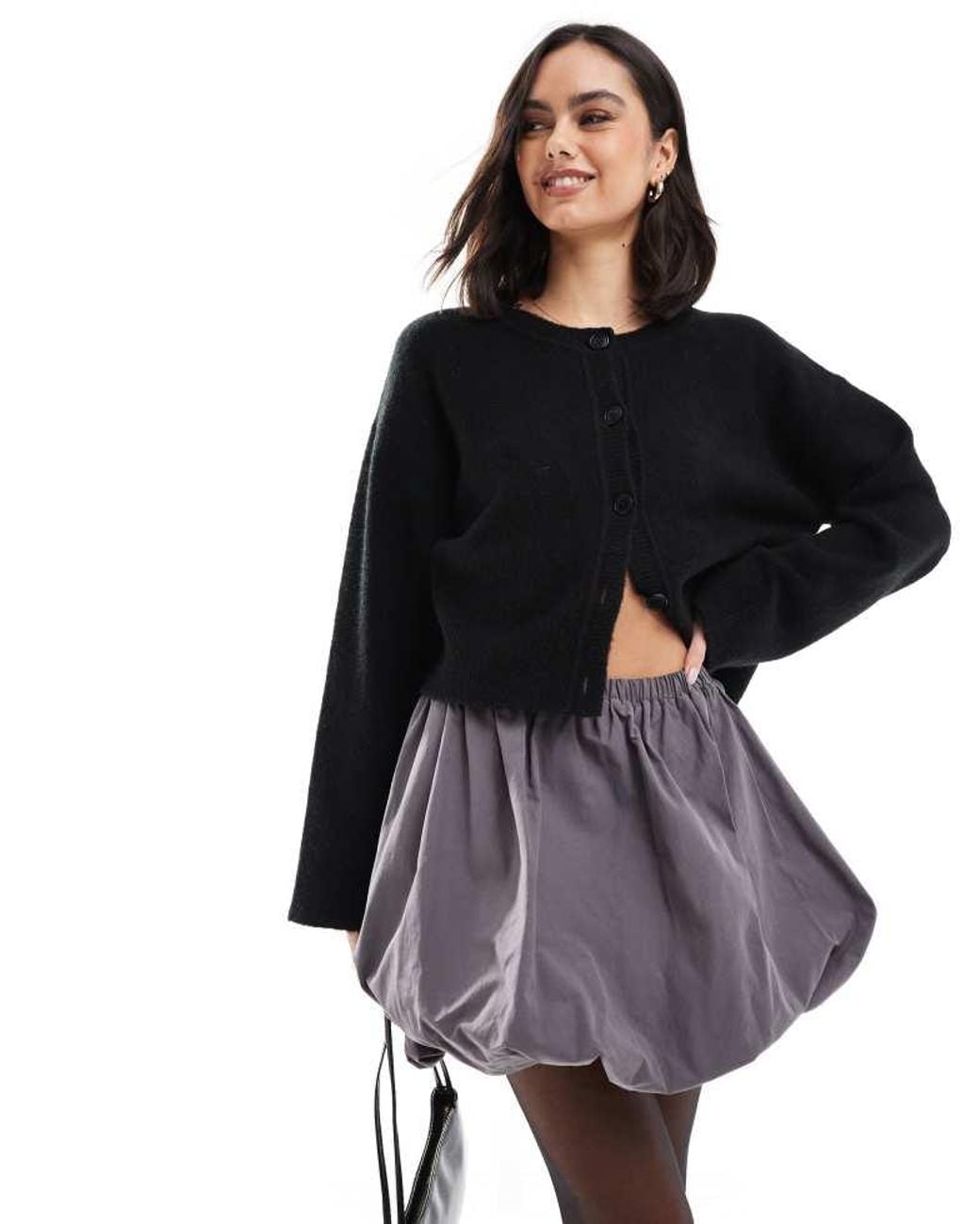 ASOS Black Mini Puffball Skirt